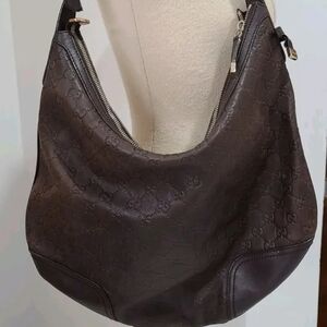 Gucci Large Guccisima Hobo Leather Bag